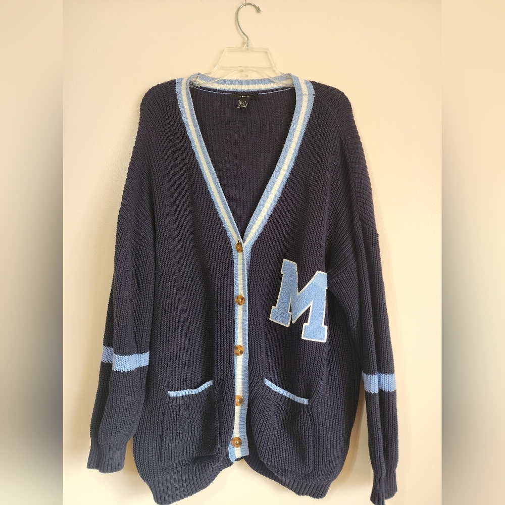 Forever 21 Purple and Blue Knit Sweater